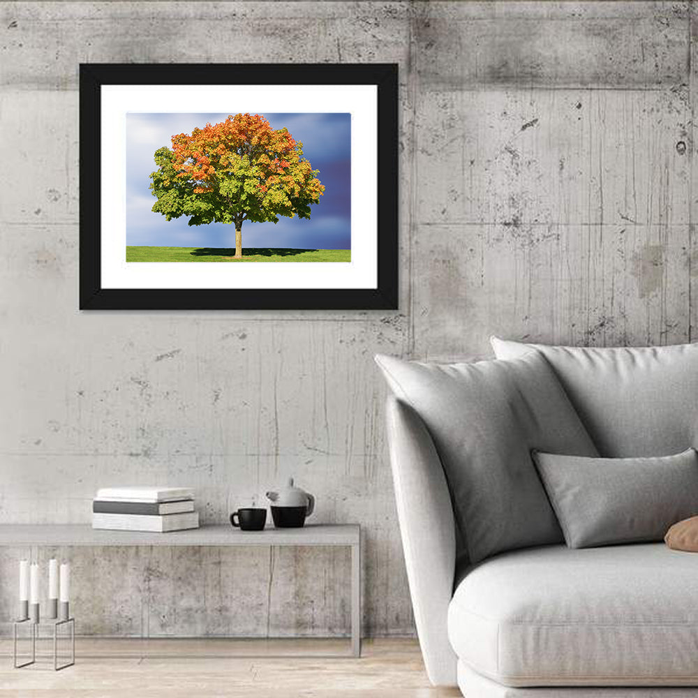 Maple with Split Foliage Wall Art in a room, landscape