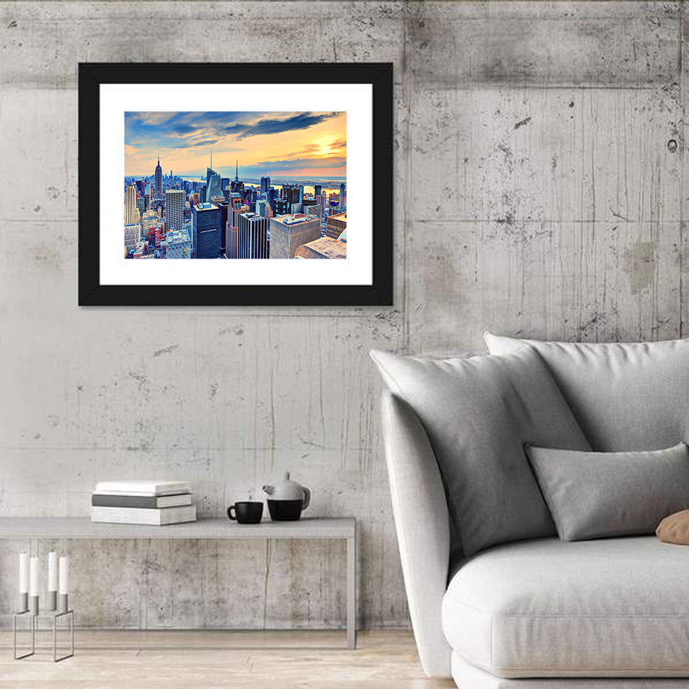 Midtown Manhattan Skyline at Dusk Wall Art