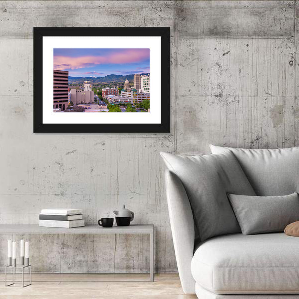 Boise Downtown at Golden Hour Wall Art