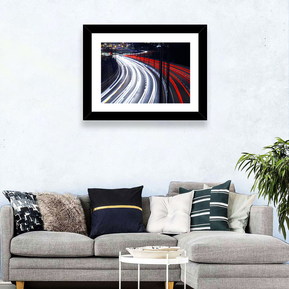 City Light Trails Wall Art
