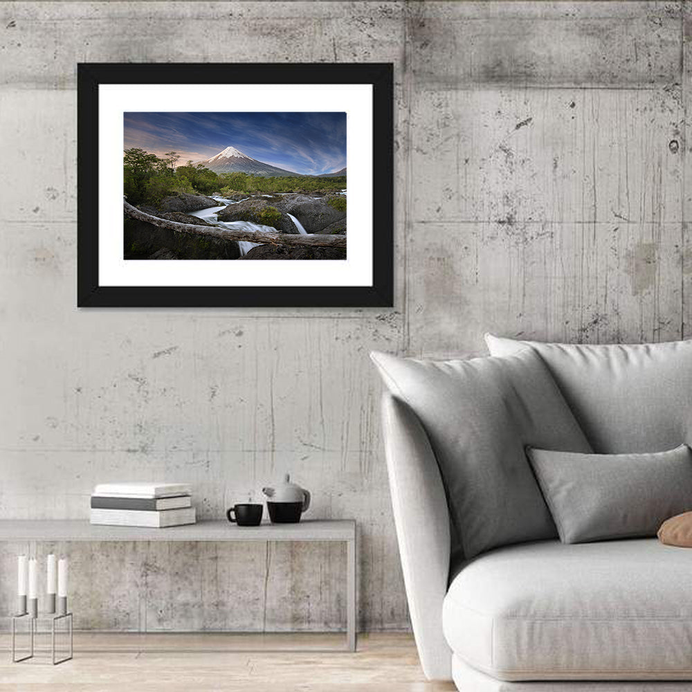 Osorno Volcano at Petrohue Falls Wall Art