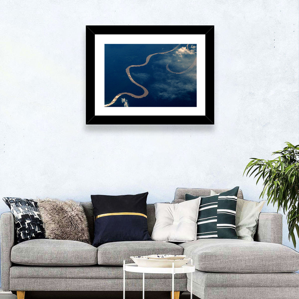 Sunlit Meander of the Amazon River Wall Art