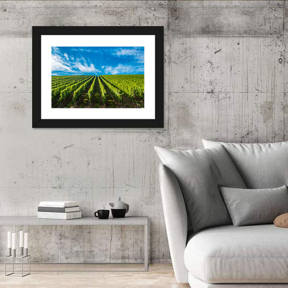 Luxembourg Vineyards Wall Art in a room, landscape