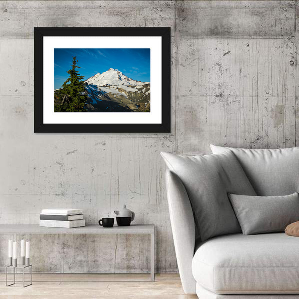 Mount Baker Wall Art in a room, landscape