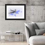 Airplane Over World Map Wall Art