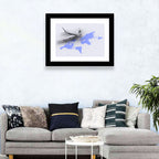 Airplane Over World Map Wall Art