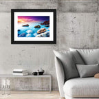 Rocky Beach Sunset Wall Art