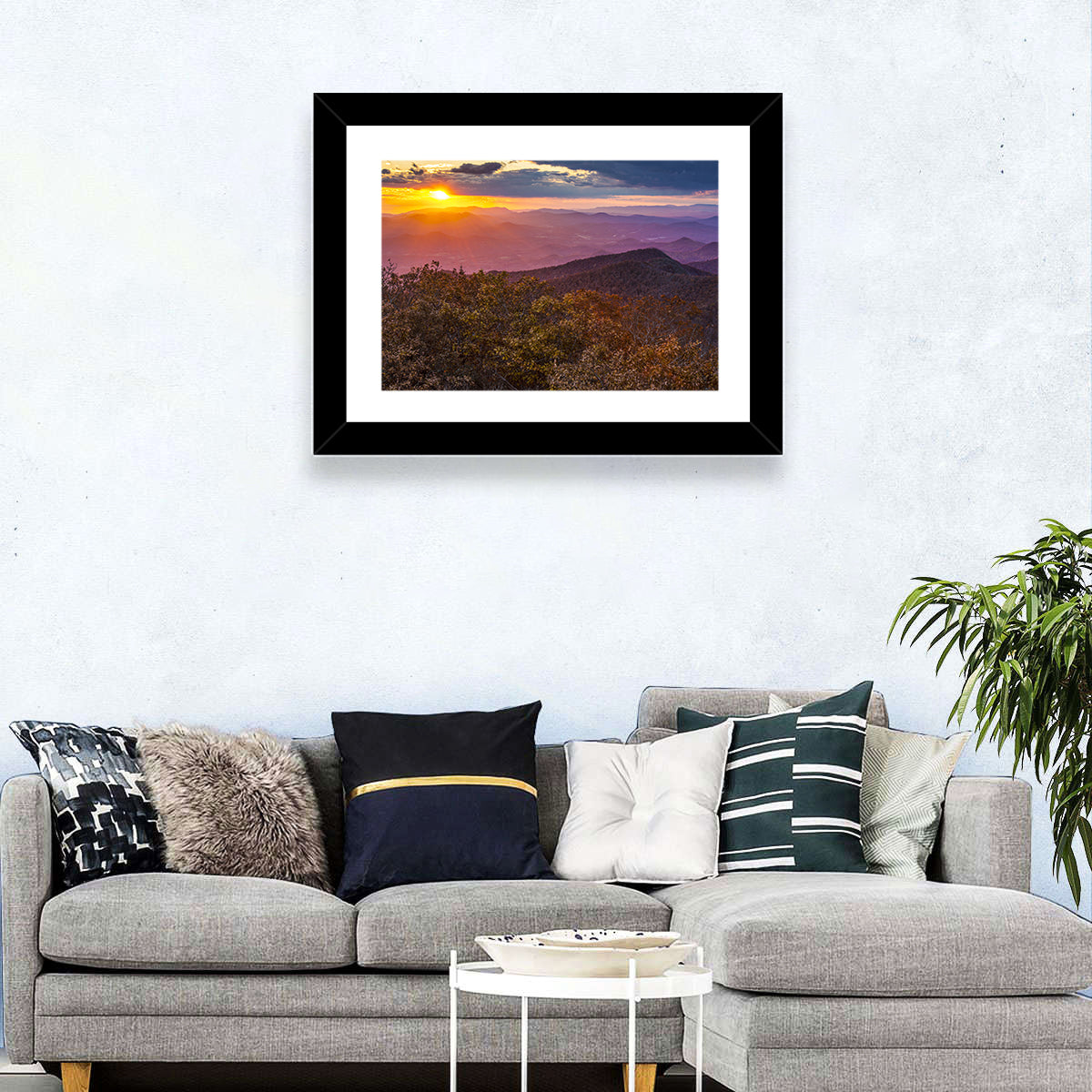 Blue Ridge Mountains Sunset Wall Art
