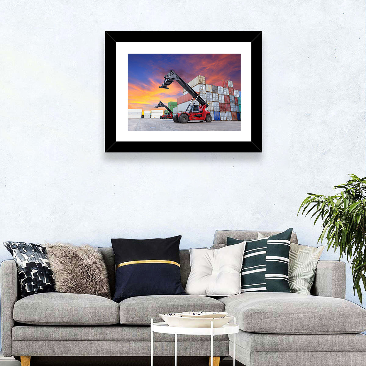 Shipping Containers - Global Logistics Concept Wall Art