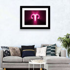 Radiant Aries Zodiac Emblem Wall Art