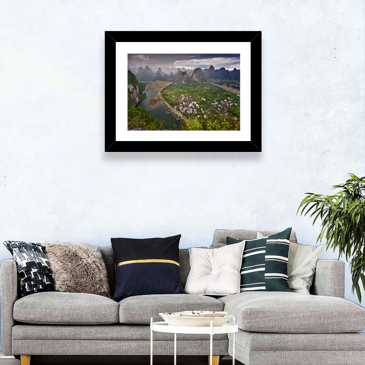 Laozhai Hill Karst Panorama Wall Art in a room, landscape