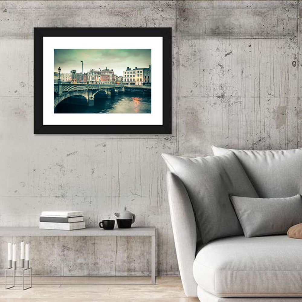 Grattan Bridge Twilight Wall Art in a room, landscape