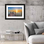 Wooden Pier at Sunset Wall Art