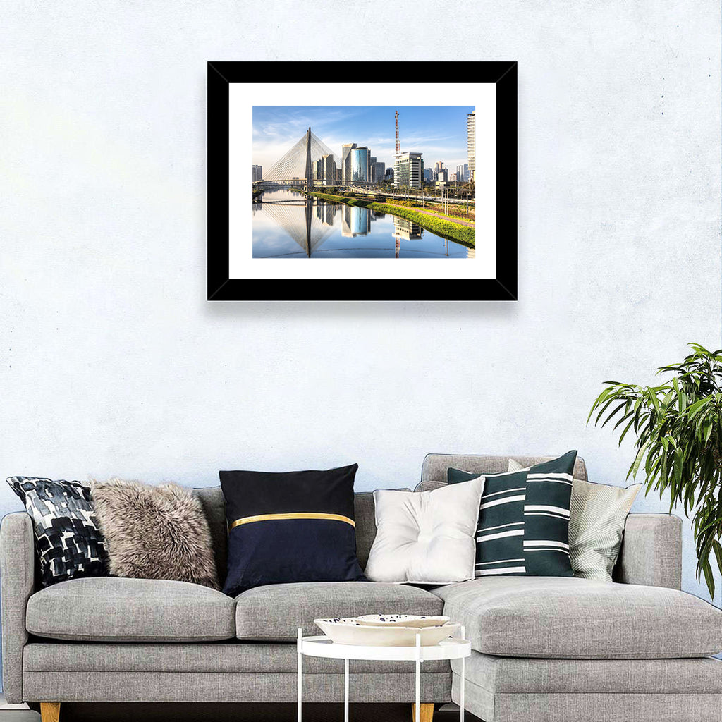 Estaiada Bridge Reflections Wall Art