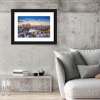 Frankfurt Twilight Skyline Wall Art