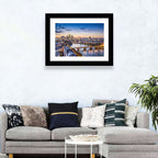 Frankfurt Twilight Skyline Wall Art