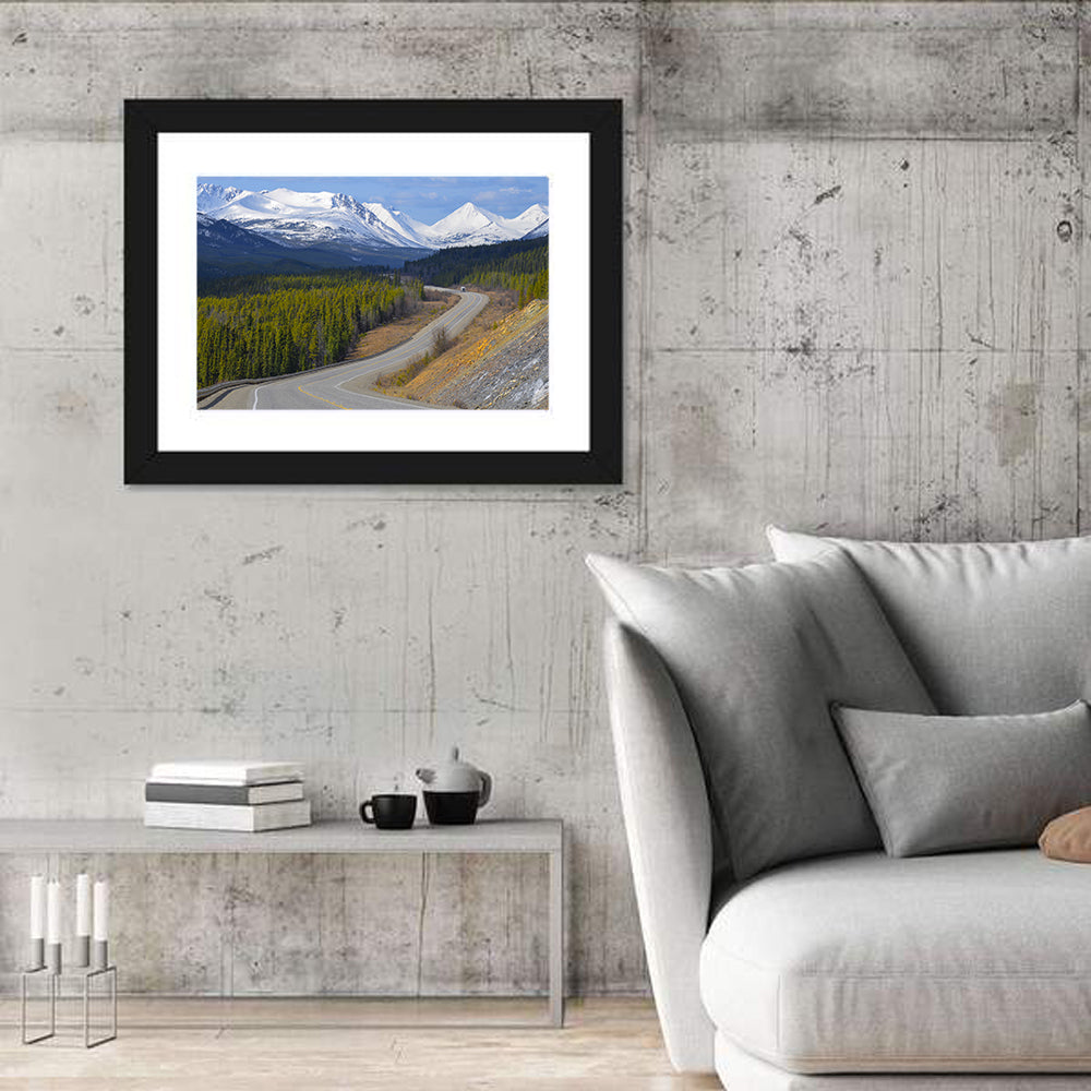 Alaska Highway Winding Road and Rv Wall Art