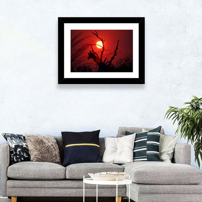 Giraffe at Sunset Wall Art