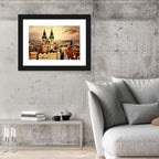 Prague Old Town Skyline at Golden Hour Wall Art