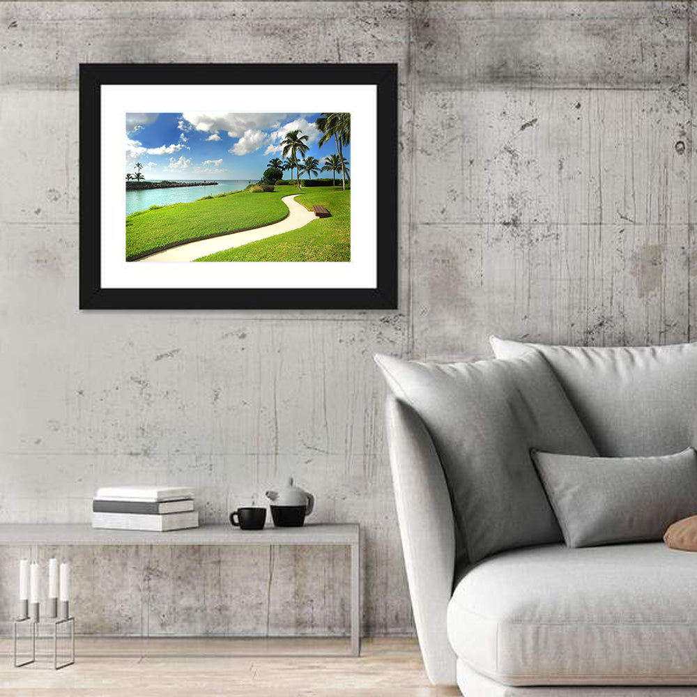 Tropical Coastal Pathway Wall Art