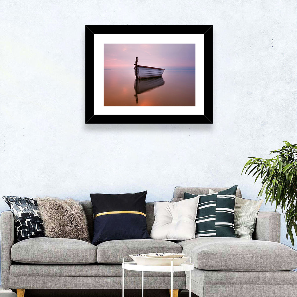 Pastel Boat Reflection Wall Art