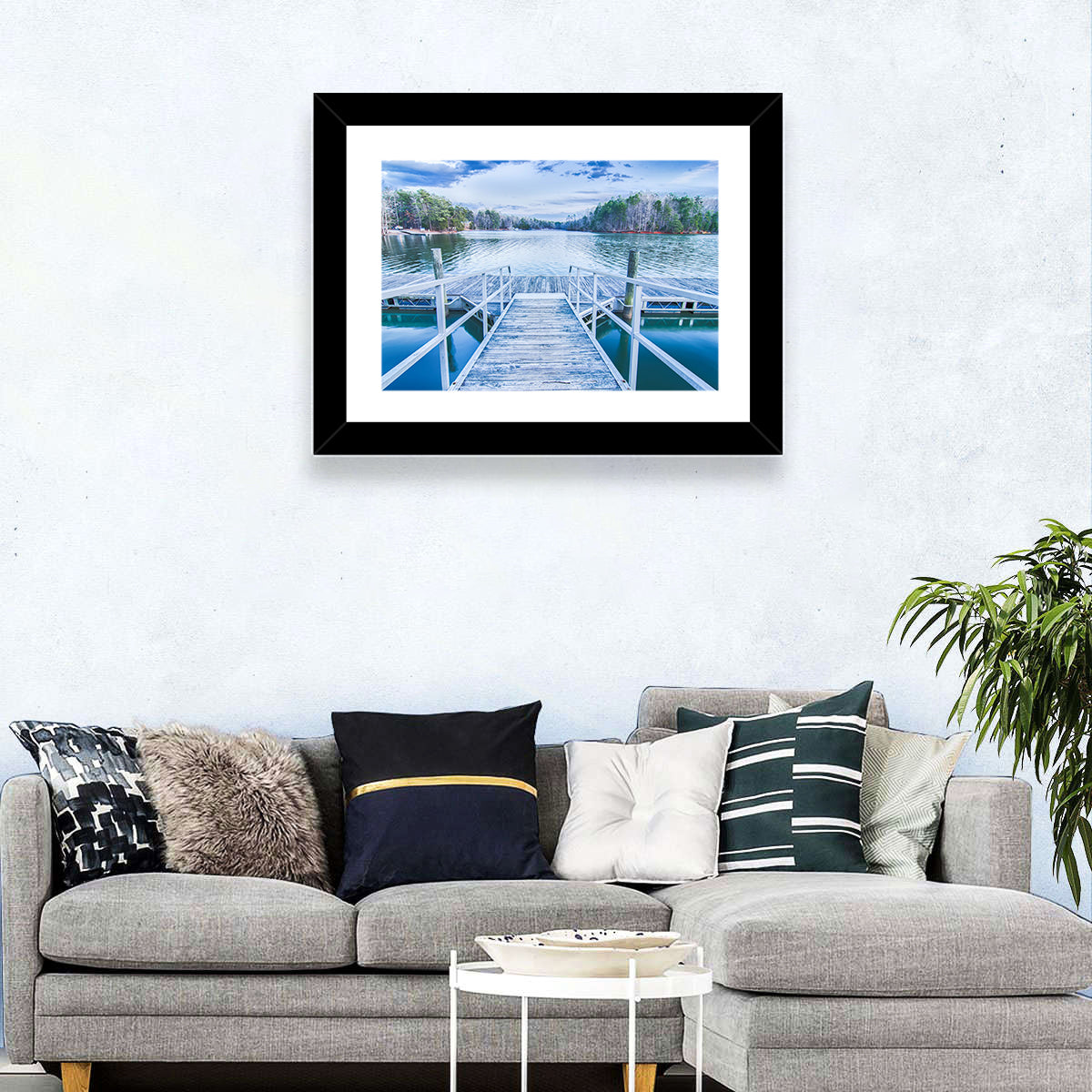 Morning at Lake Wylie Wall Art in a room, landscape