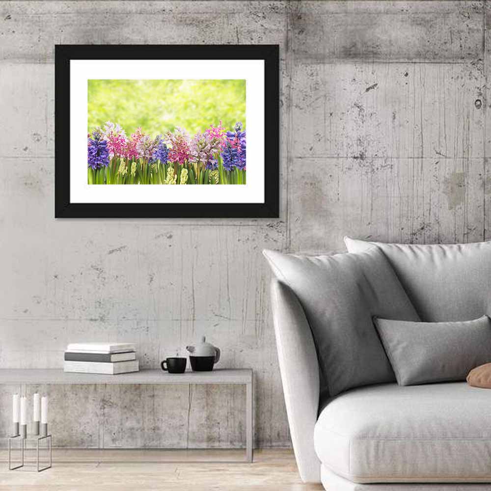 Hyacinth Cluster in Bloom Wall Art in a room, landscape