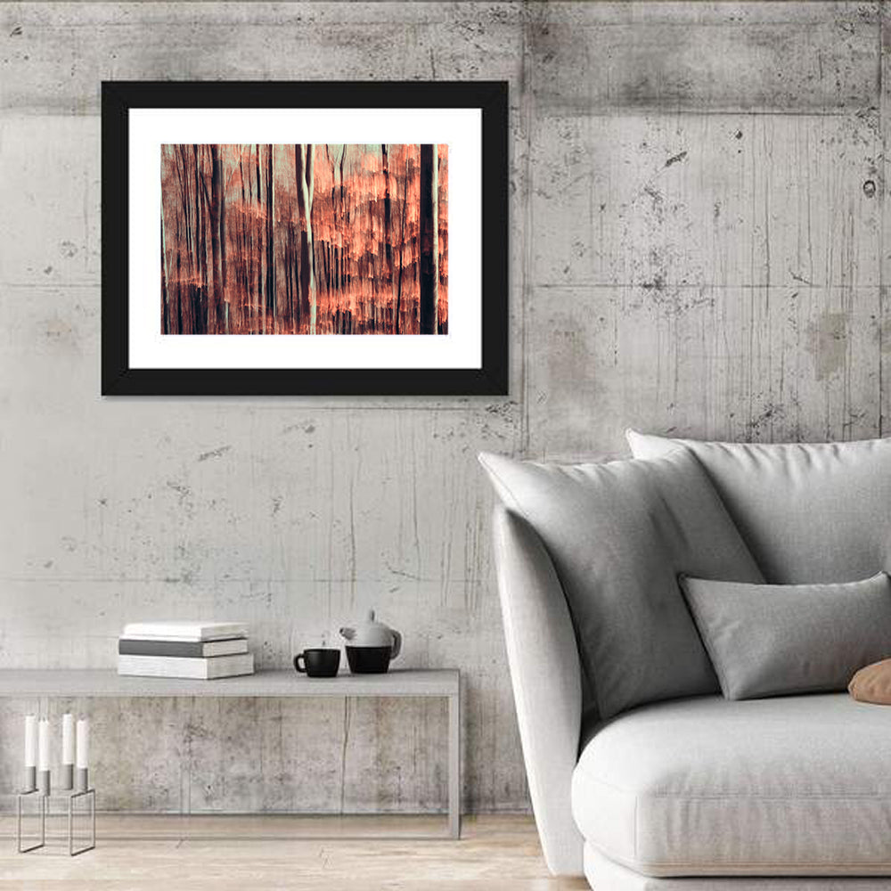 Autumn Forest Blur Wall Art