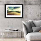 Sunlit Asphalt Road Wall Art