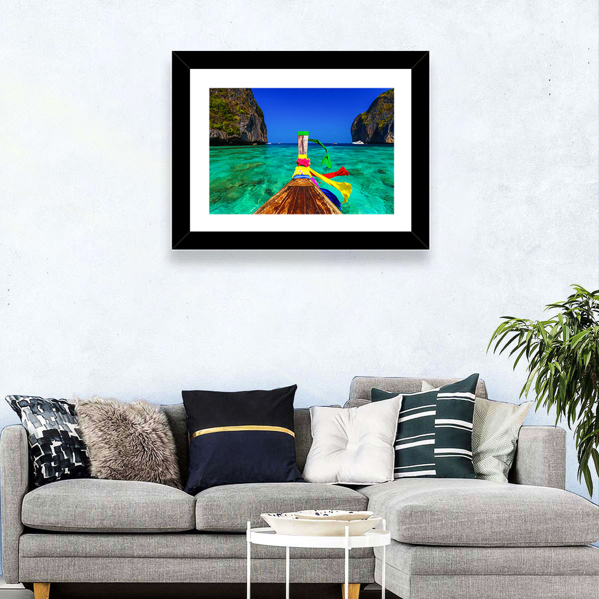 Maya Bay Boat Wall Art
