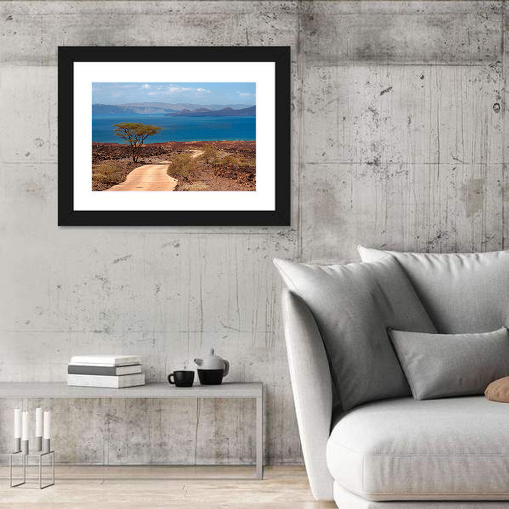 Road to Lake Turkana Wall Art in a room, landscape