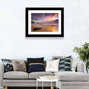 Adraga Beach Sunset Wall Art