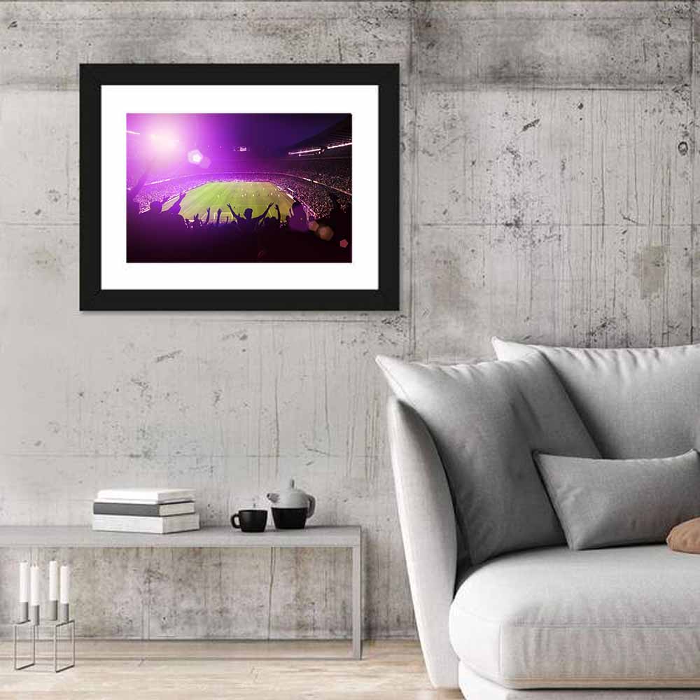 Crowded Football Stadium Wall Art