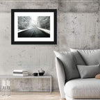 Glowing Winter Road Wall Art