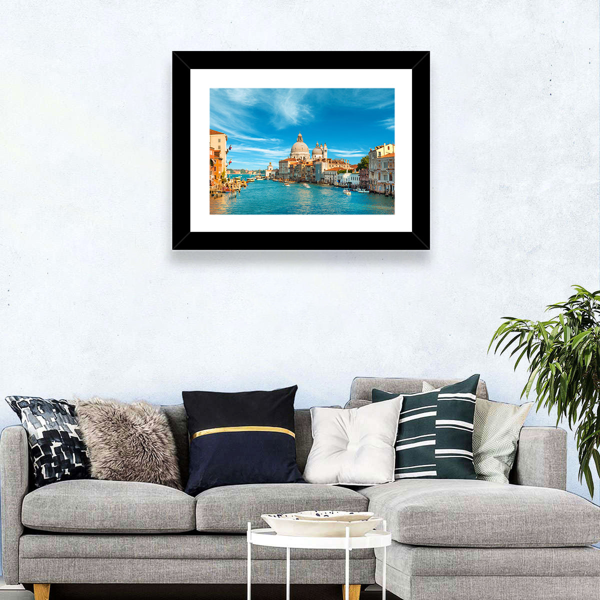 Venice Grand Canal and Santa Maria Della Salute Wall Art in a room, landscape