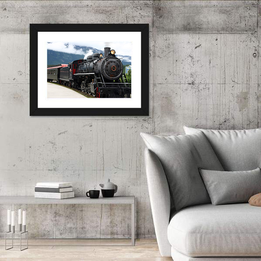 Skagway Steam Locomotive No. 73 Wall Art in a room, landscape