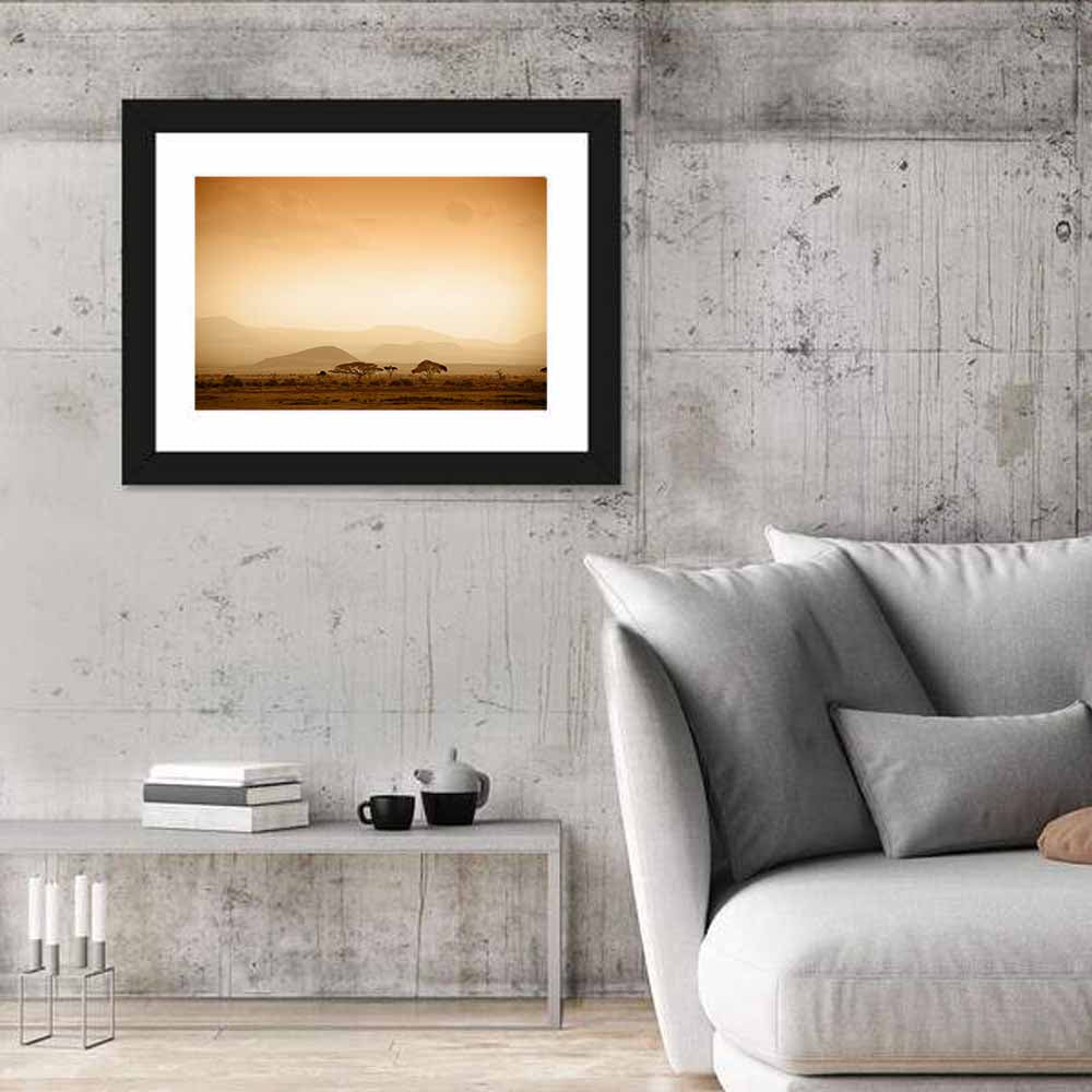 Hazy Savannah at Dawn Wall Art