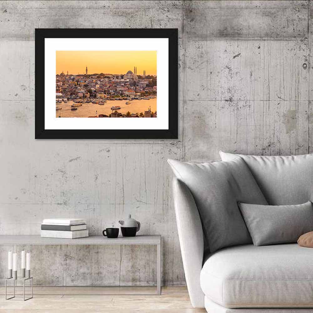 Golden Horn Bay, Istanbul Wall Art in a room, landscape