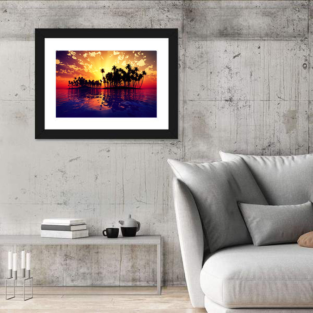 Coconut Island Sunset Wall Art