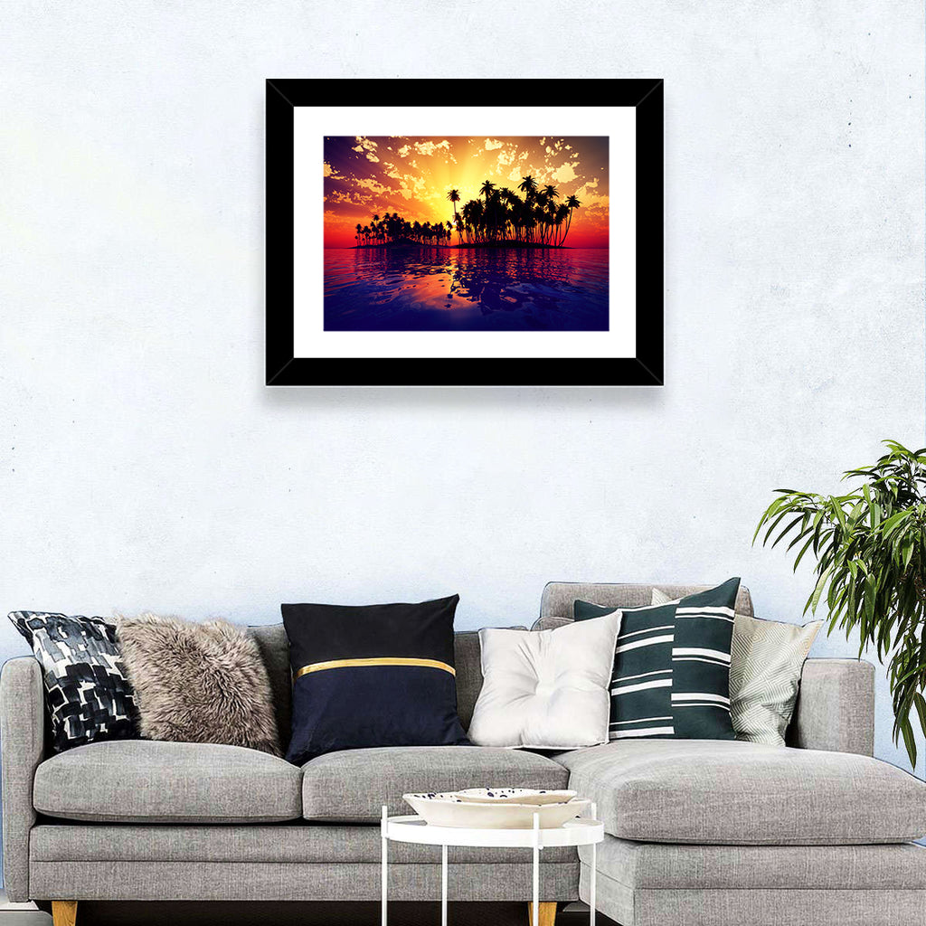 Coconut Island Sunset Wall Art