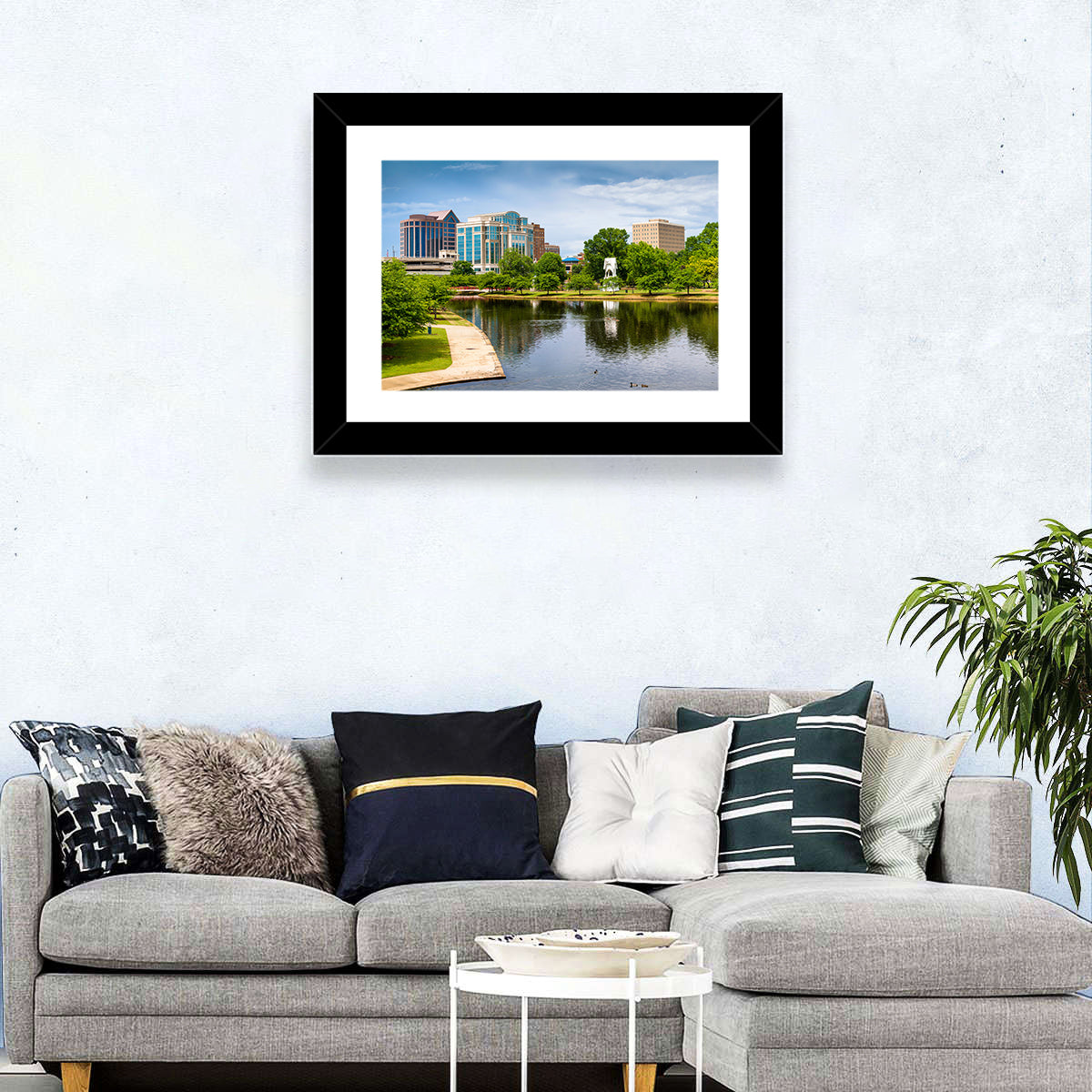 Big Spring Park Skyline, Huntsville Wall Art in a room, landscape