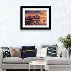 Shipwreck at Sunset Wall Art