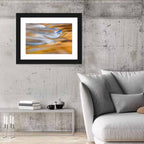 Golden Water Abstraction Wall Art