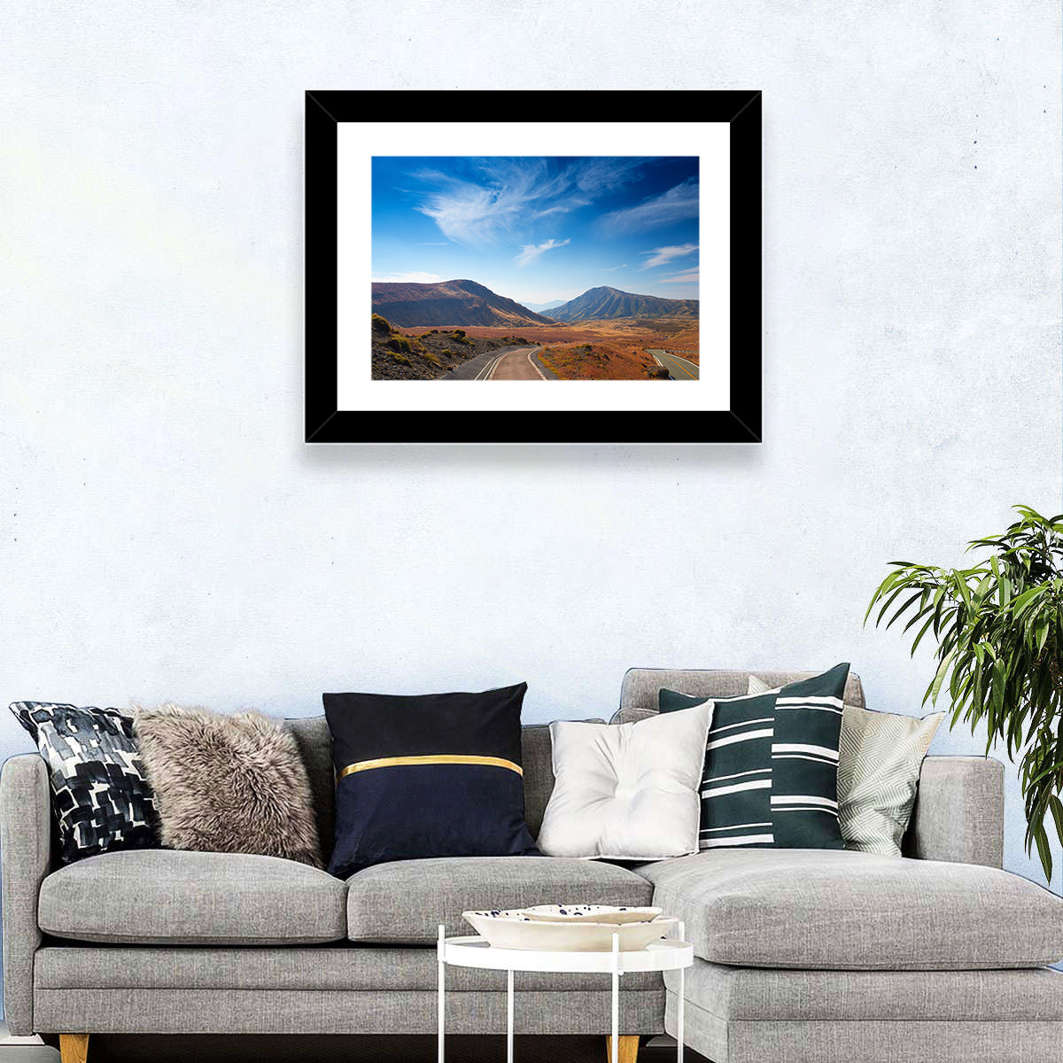 Mount Aso Winding Road Wall Art