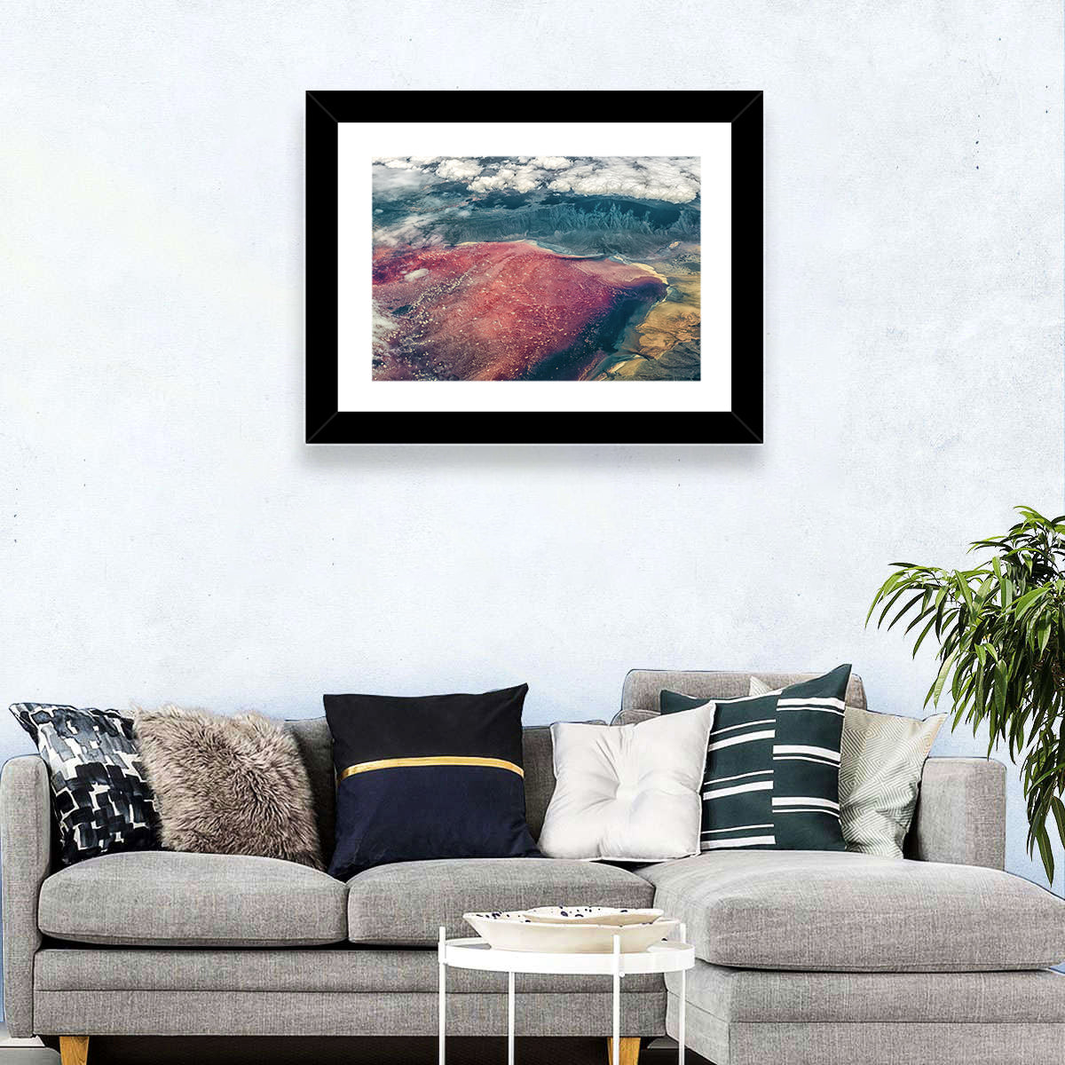 Lake Natron Aerial View Wall Art