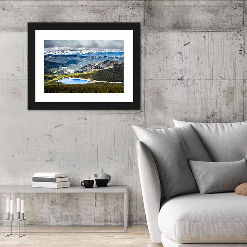 Mt Evans Echo Lake View Wall Art in a room, landscape