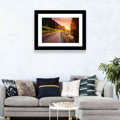 Countryside Road Sunrise Wall Art