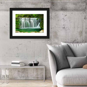 Lake Emerald Waterfall Wall Art