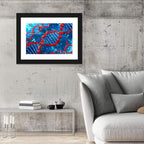 Glowing Dna Helix Wall Art
