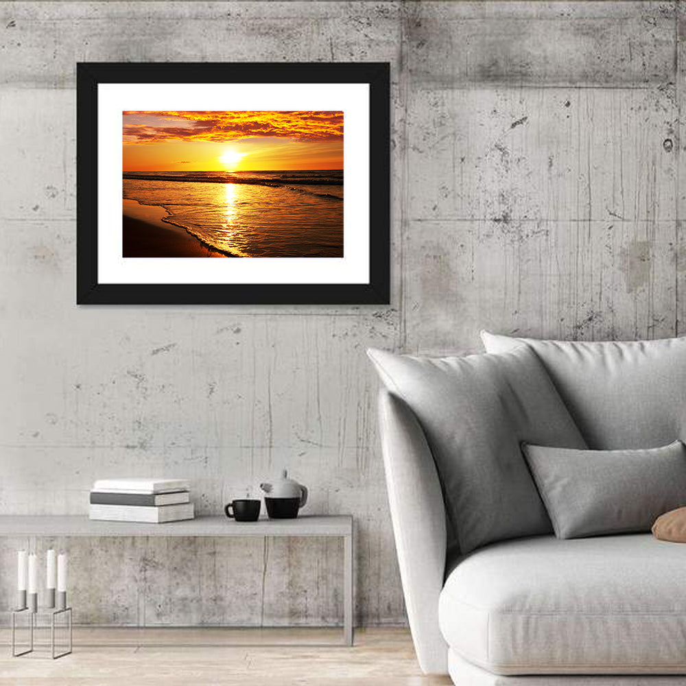 Golden Thai Beach Sunset Wall Art